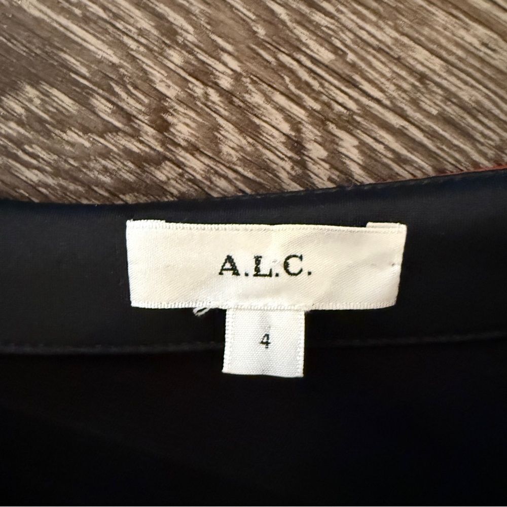 A.L.C. Tracy Asymmetric Pleated Vegan Leather Skirt - Picture 2 of 7